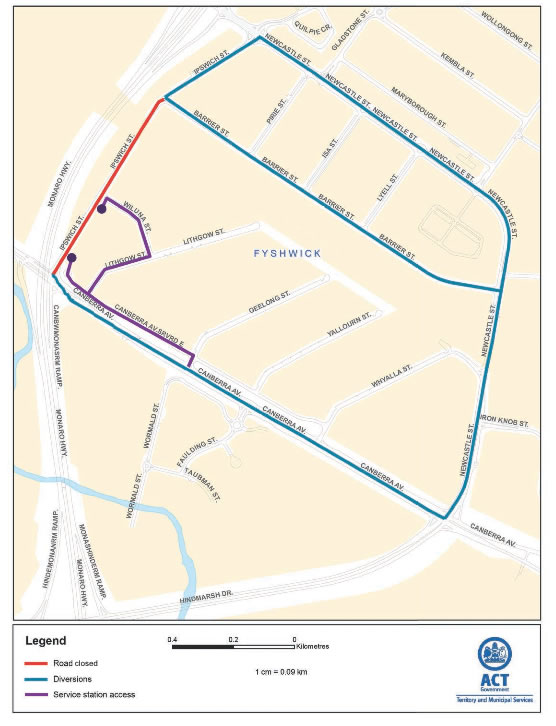 Road resealing on Ipswich Street today