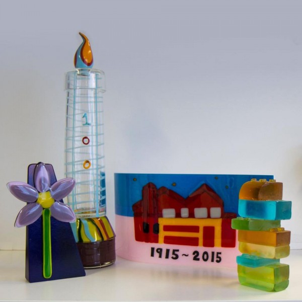 Designed by Benjamin Kendell, 4, of Calwell, in our Kids Glass Design Comp in 2015) which was cast in glass by local artist Spike Deane.