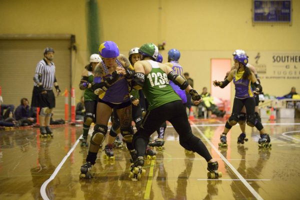Surly Griffins 1236 Madge blocking the Brindabelters jammer