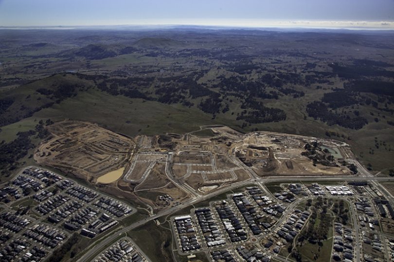 aerial of suburb