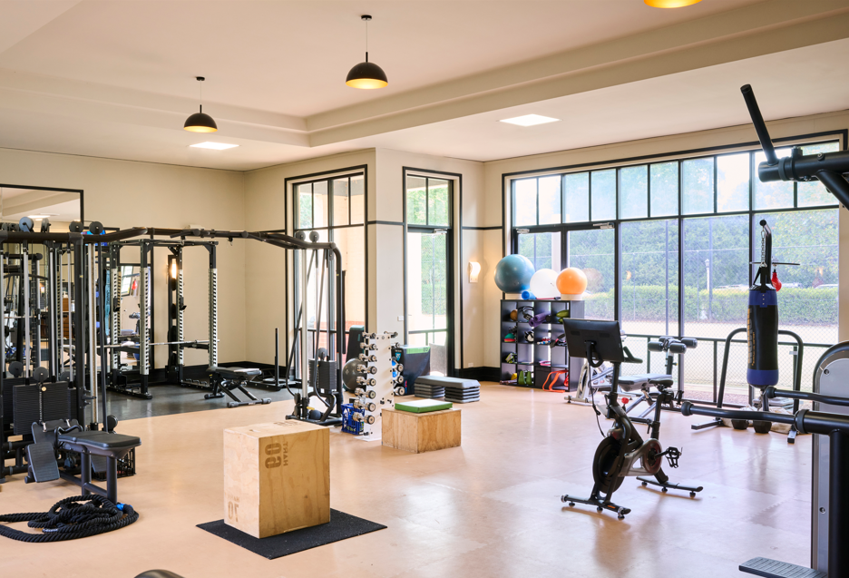 gym floor space at Hyatt Hotel