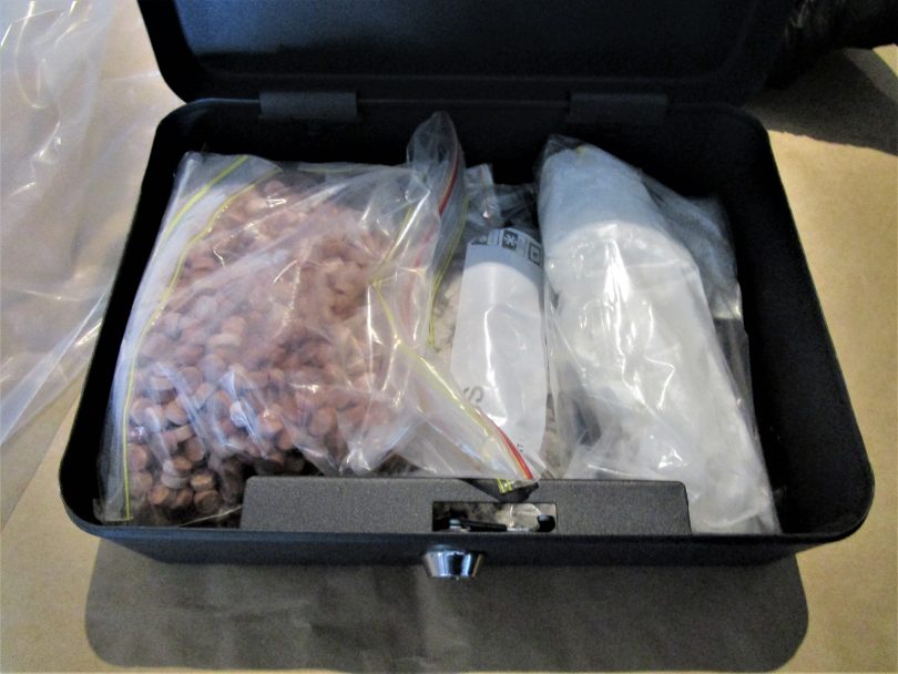 MDMA pills, cocaine and heroin