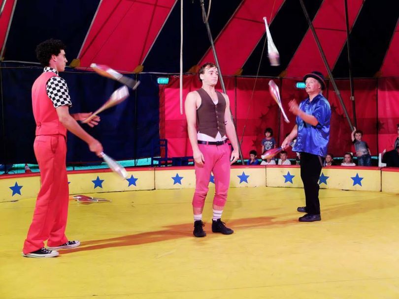 Rhys as part of the ensemble at Circus Aotearoa in 2016. Photo: Circus Aotearoa