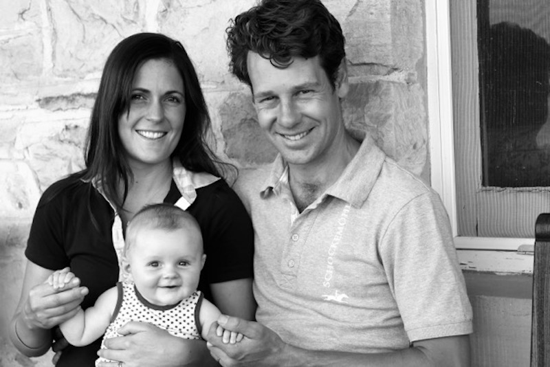 Rebekah, Chris and their baby Harry Burton. Photo: Leanne Snow.