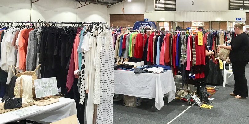 Stalls at Canberra Fashion Market.