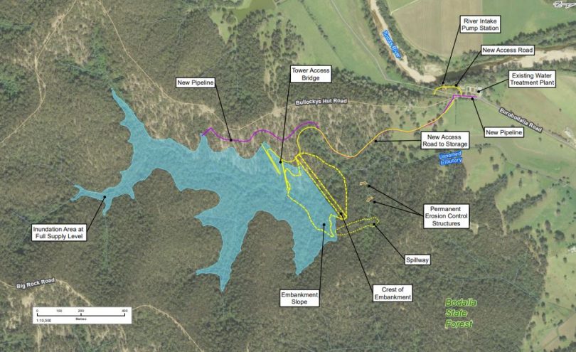 Plans for a new dam at Bodalla on the banks of the Tuross River have been released for public comment. Photo: ESC.