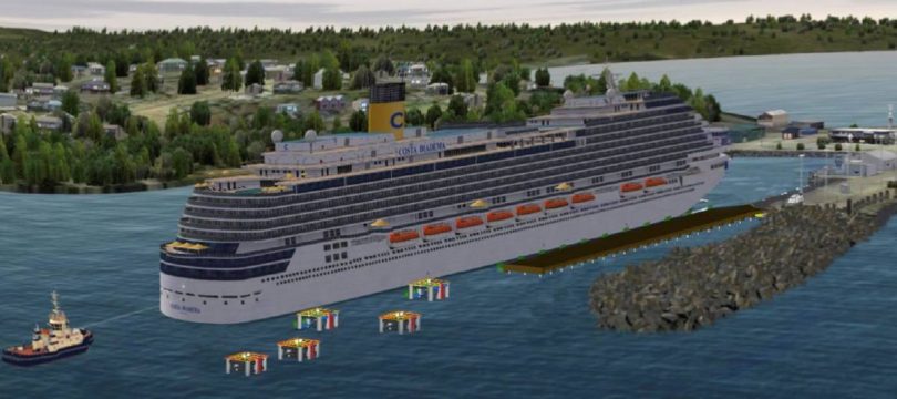 An artists impression on the Eden Breakwater Wharf Extension. Photo: NSW Dept of Industry.