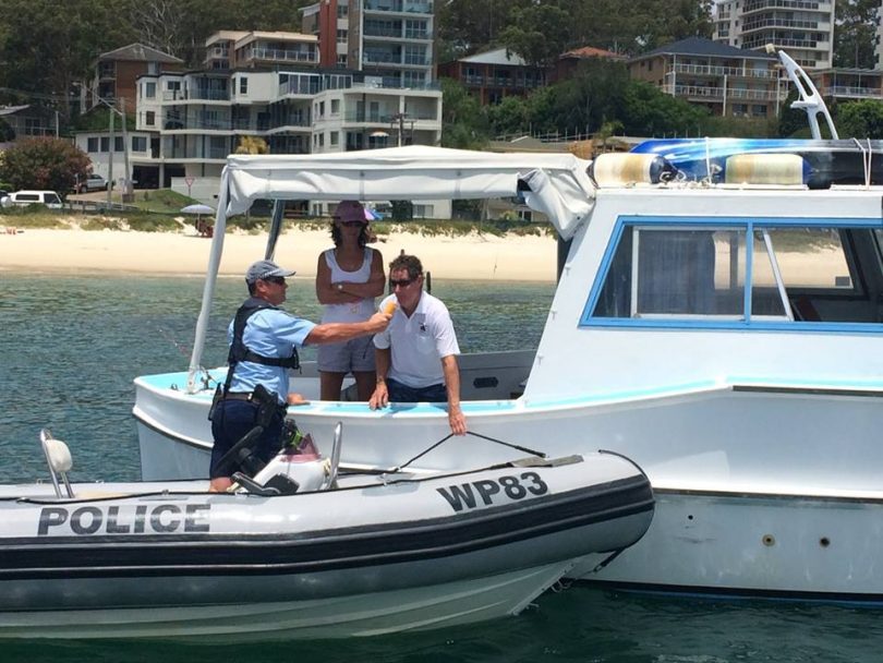 During the weekend operation, police conducted more than 470 marine random breath tests and six marine mobile drug tests. Photo: Marine Area Command Facebook.