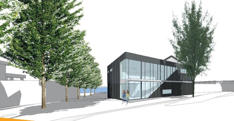 An artist’s impression of the new rowing shed.