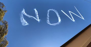 Writing in the sky says time to act on climate change is NOW