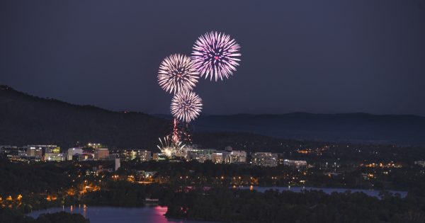 Fireworks light up the sky as ‘well-behaved’ Canberrans usher in the New Year