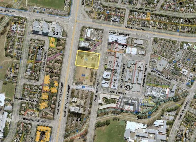 An aerial view of the site.