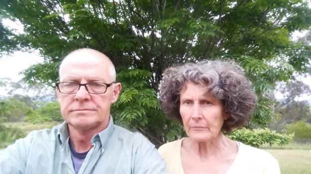 Uncertain future: Taxi plate owner Melville Leslie and his wife Robyn Boness. Photo: Supplied.