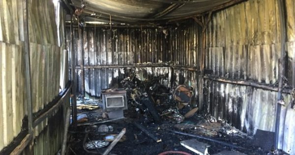 Waramanga garage gutted by fire