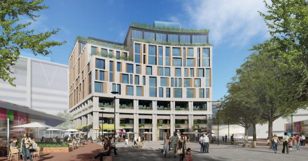 Geocon unveils third attempt at Garema Place hotel development