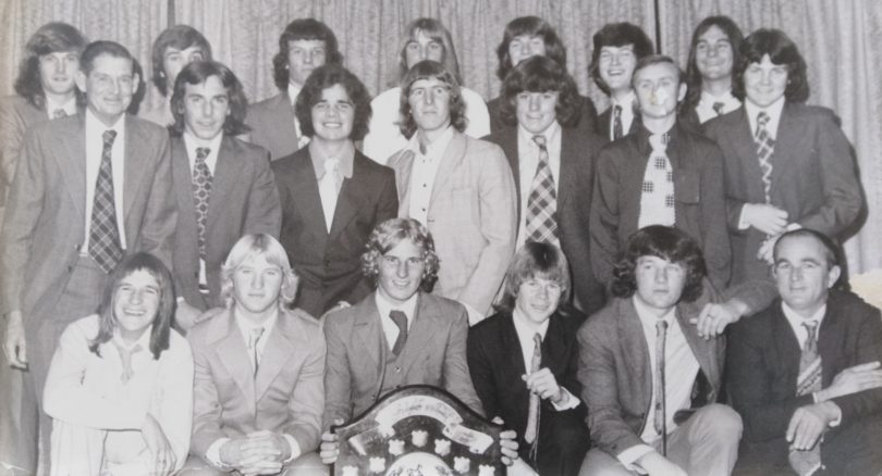 Group 8 Juniors 1975 Premiers – Yass. Back – Chris Matthews, Alan Brassil, Ian Paterson, Ken Douglas, Peter Drennan, John Thistleton, Steven Gyorgy. Middle – Doug Bruce (manager), Greg Stone, Don Franklin, David Ashley, Alan Sixsmith, Peter Jansen, Jeff Alchin Front – Greg Nielson, Peter Brady, Keith Ross, John Bruce, Les Cox, Kevin Waters (Coach)