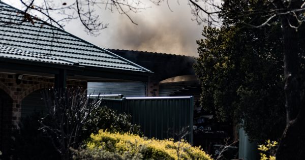 Firefighters battling blaze in Kambah