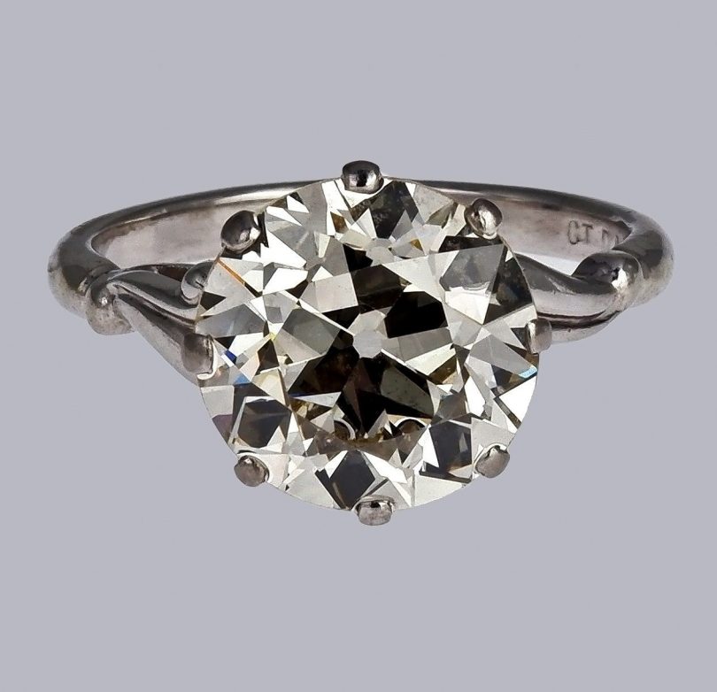 18ct Palladium White Gold Diamond Ring