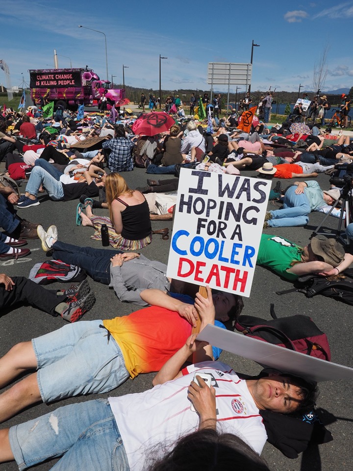 Protesters in Canberra