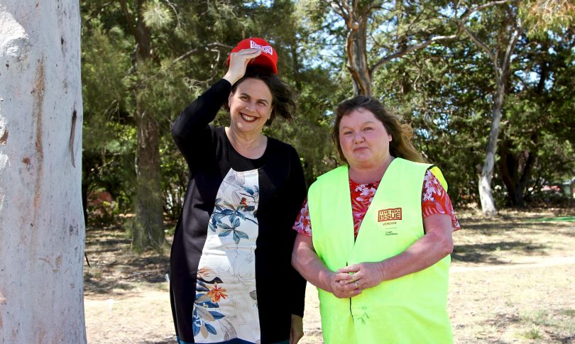 Kate Dawson and vendor Lucille