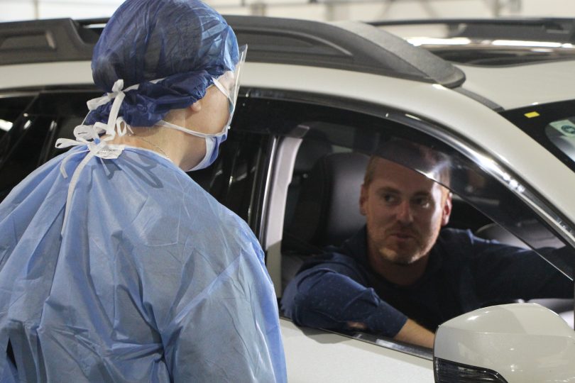 COVID-19 drive-through testing