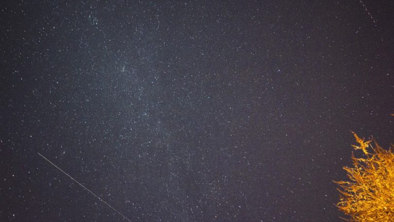 A meteor shower in 2018