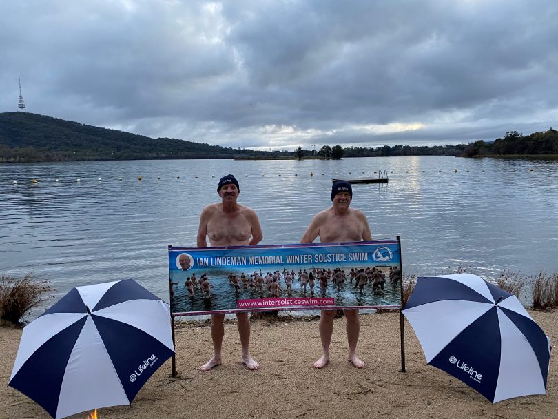 Ian Lindeman Memorial Winter Solstice Swim swimmers