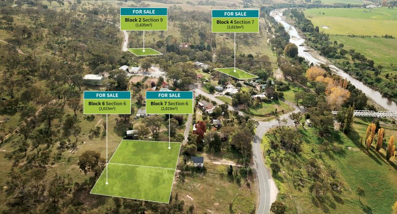 An aerial view of Tharwa