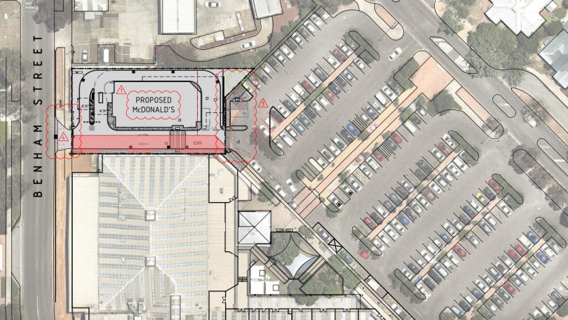The proposed McDonald's restaurant