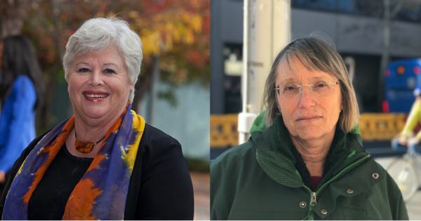 Vicki Dunne and Caroline Le Couteur bid farewell to the Assembly