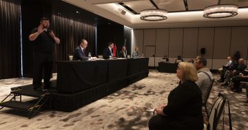 Barr tees off outside the ACTCOSS Leaders Forum, but inside it was watch this space
