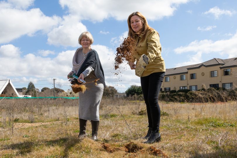 Housing Minister Yvette Berry (right) and Diane Kargas Bray