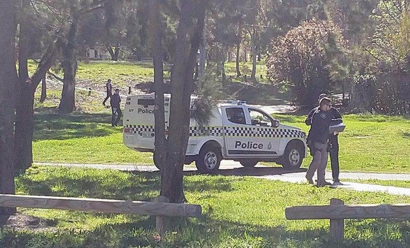 Police on site of a stabbing incident at Weston on 27 September
