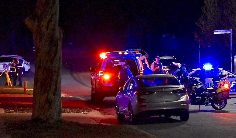 The scene of the accident at Deakin