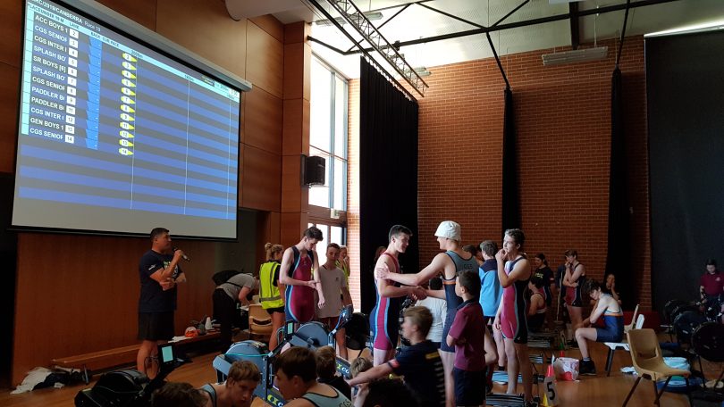Participants at the 2019 Australian Indoor Rowing Championships at Radford College.