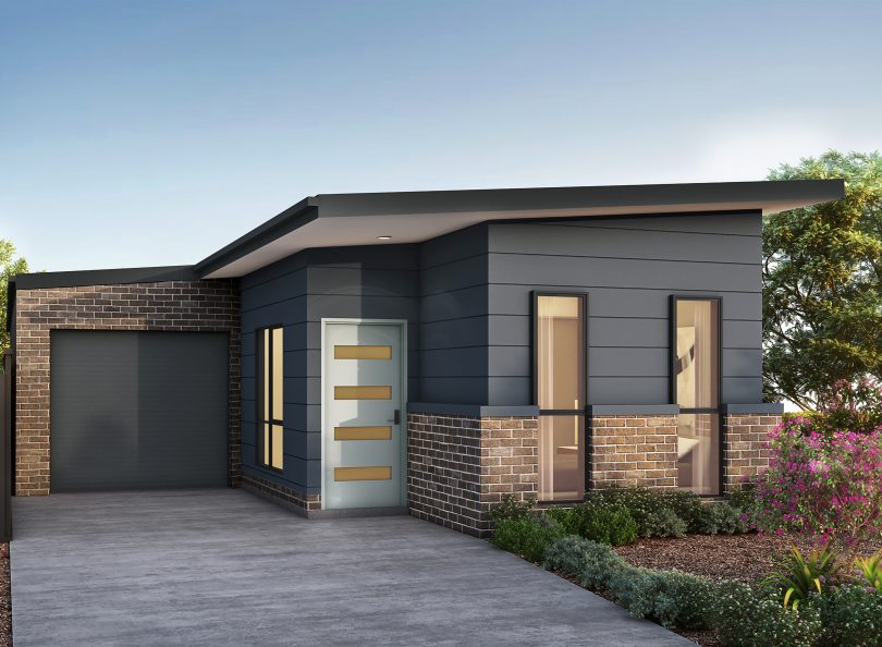 An artist's impression of the three-bedroom, two-bathroom family home.