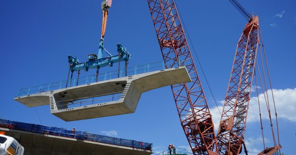 Finally! The last concrete puzzle piece for Batemans Bay bridge in place