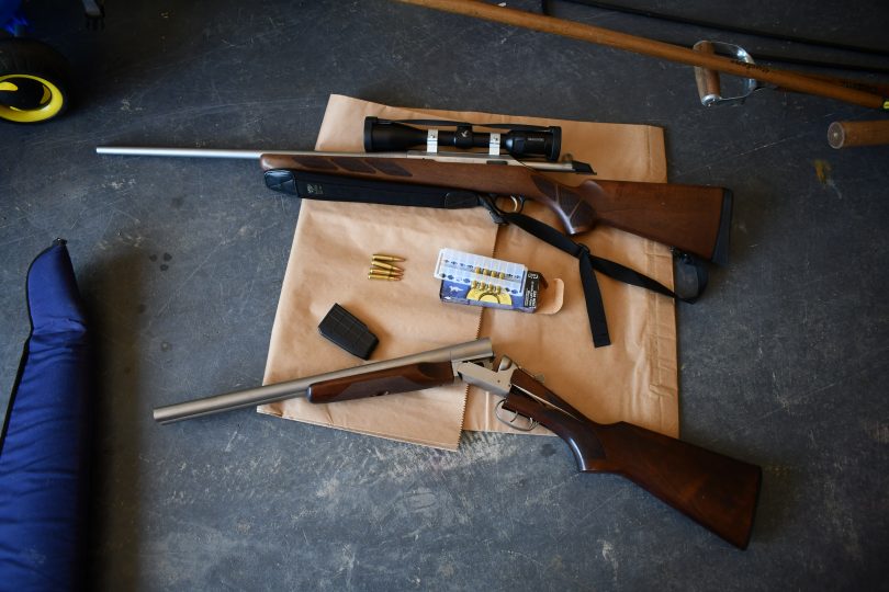 Police seized drugs and guns at Ngunnawal. Photo: ACT Policing.