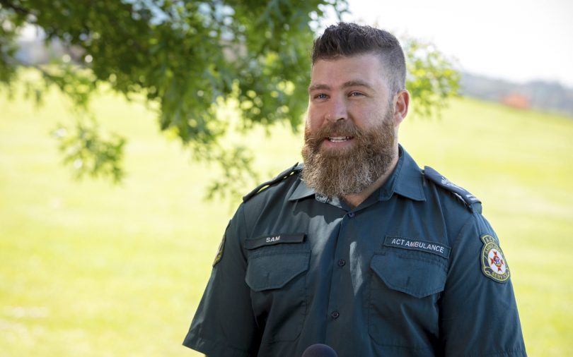 ACT Ambulance Service paramedic Sam Perillo.