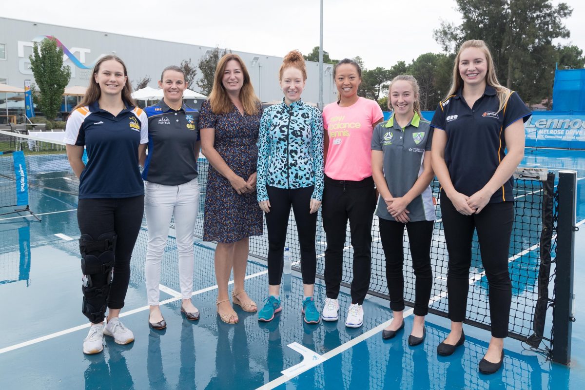 female sports leaders together at the women in sport brunch