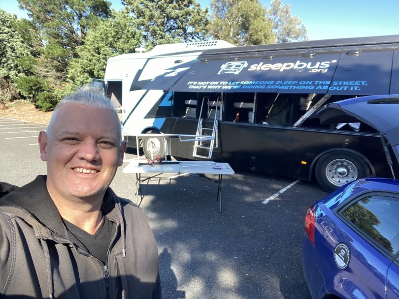 Sleepbus founder Simon Rowe