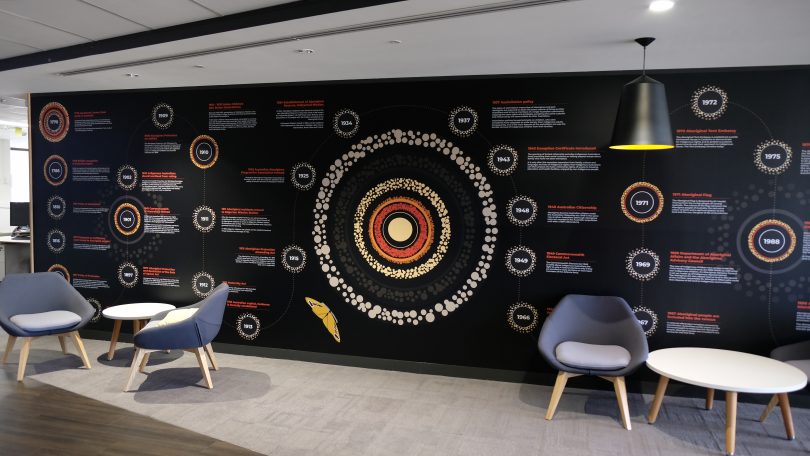 Indigenous artwork at ACT Health office