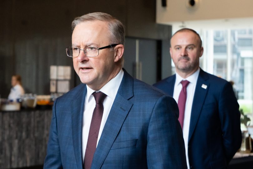 Hon Anthony Albanese MP, Chief Minister Andrew Barr MLA.