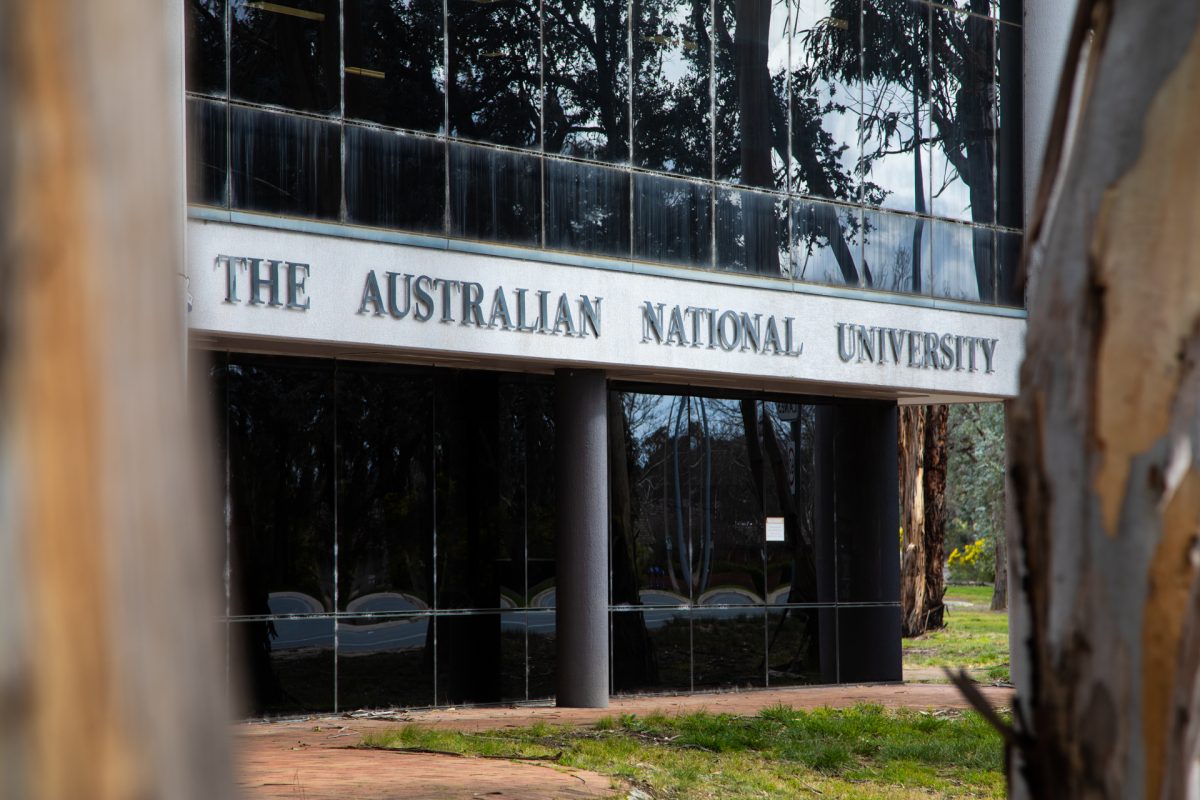 Australian National University sign