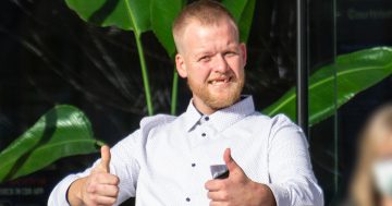 Pokies brawler fist-bumps supporter after avoiding return to jail