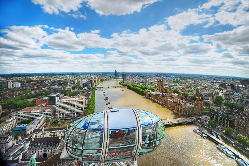 London Eye over the River Thames