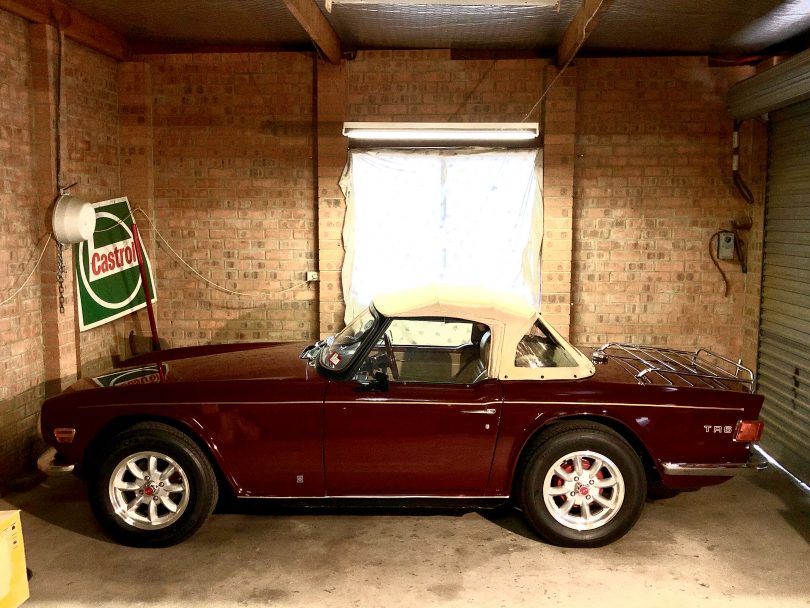 Car parked in garage