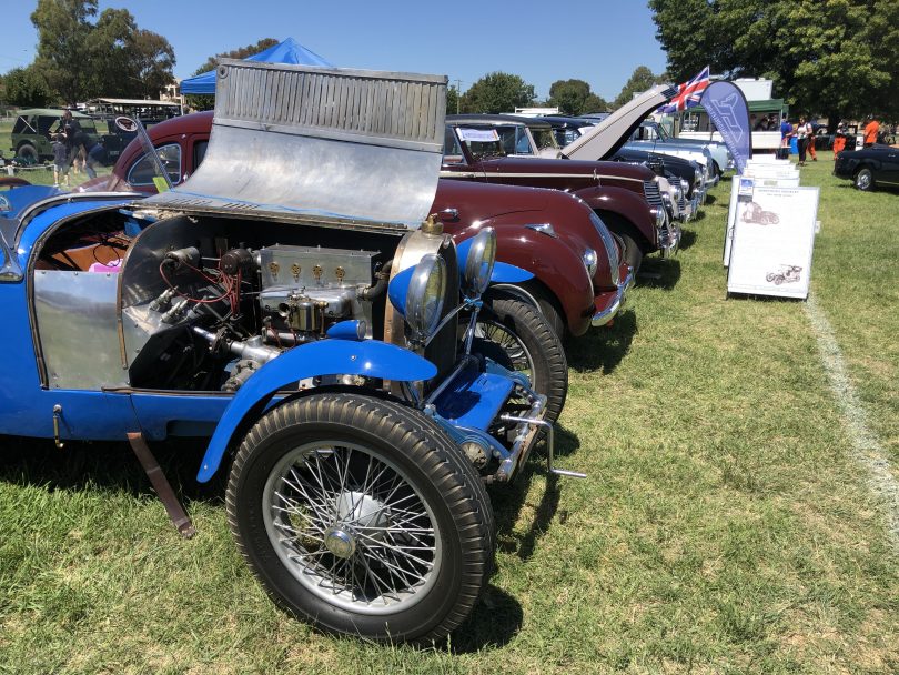 Vintage cars on display