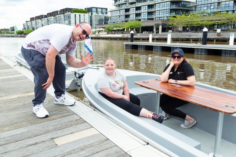 Three people on GoBoat