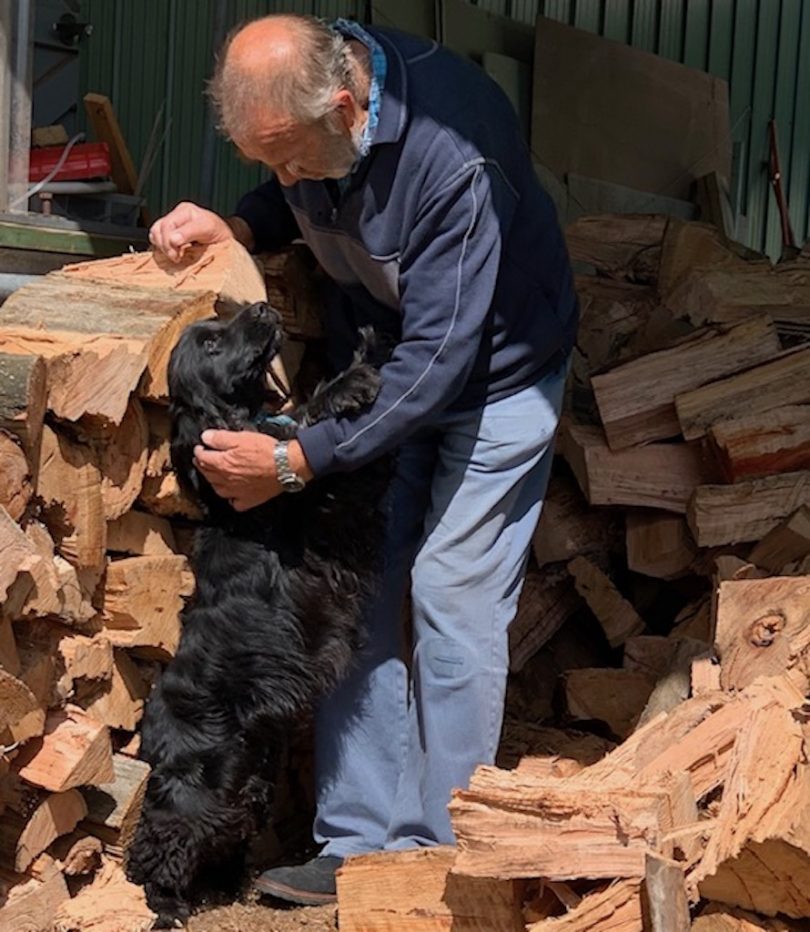 Geoff Emerton with 'Kenny' the cocker spaniel
